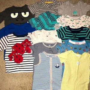 Lot of Boys Shirts, Rompers, and Onesies 24 months